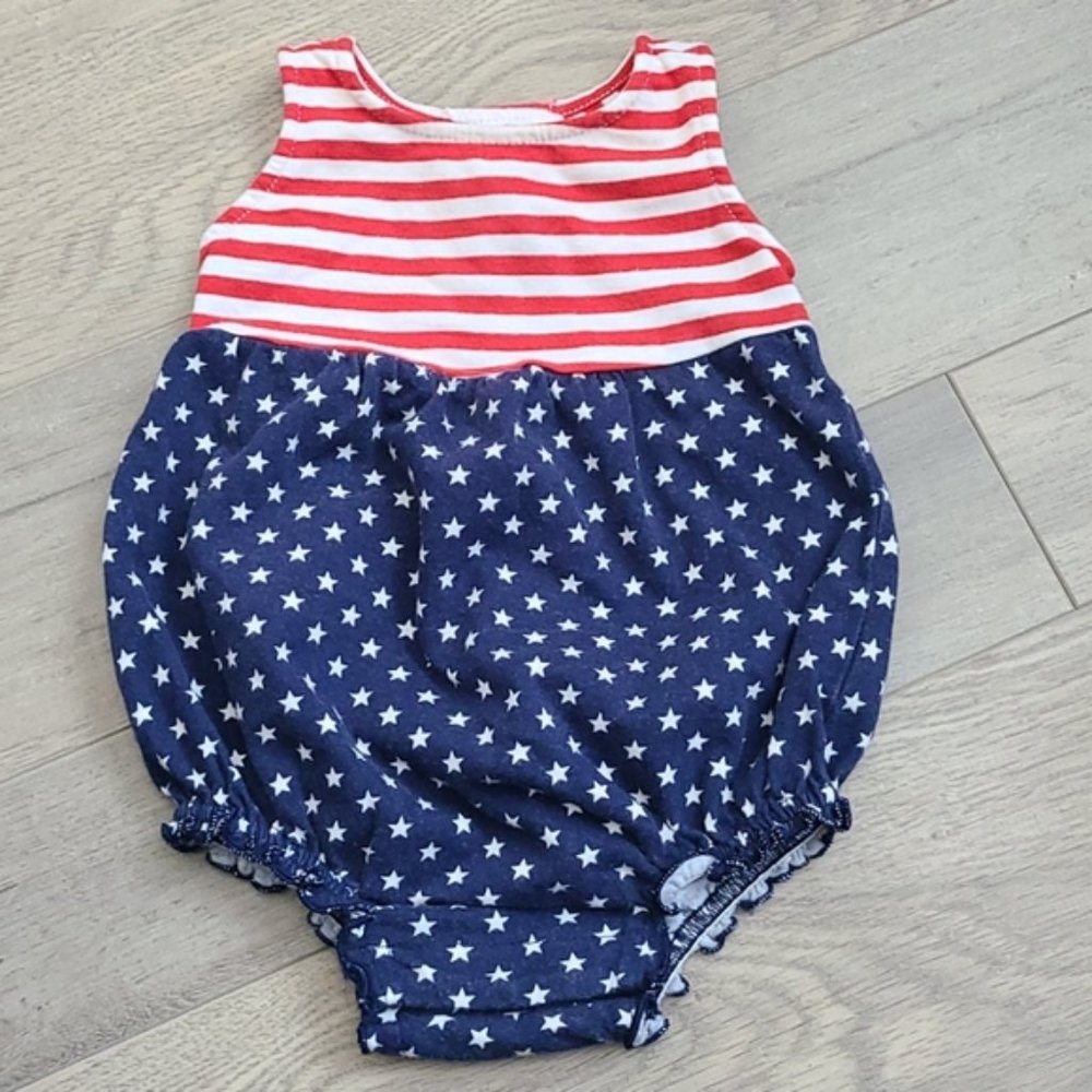 3-6mo flag onesie